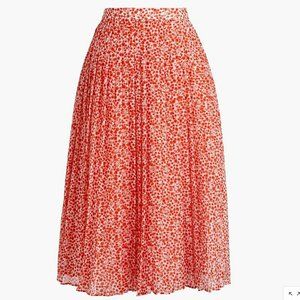 J. Crew Lightweight Pleated Midi Skirt